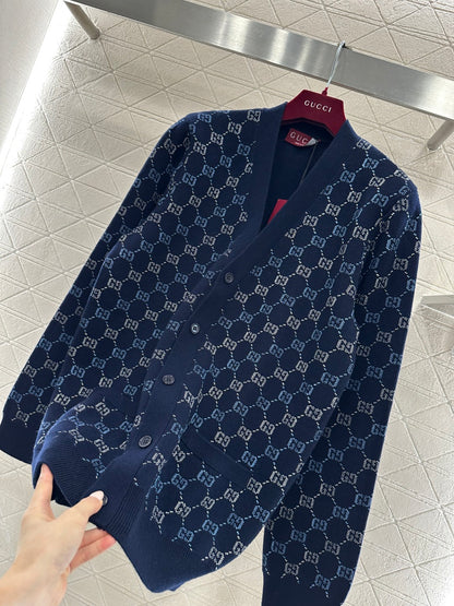 Jacquard Knit Cardigan Jacket