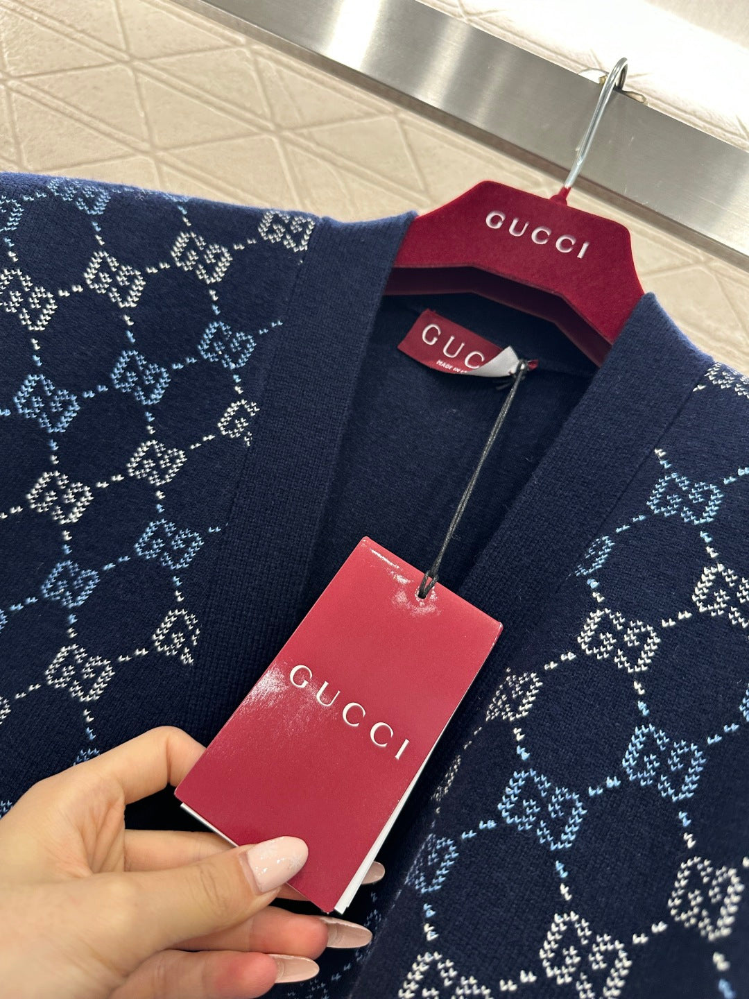Jacquard Knit Cardigan Jacket