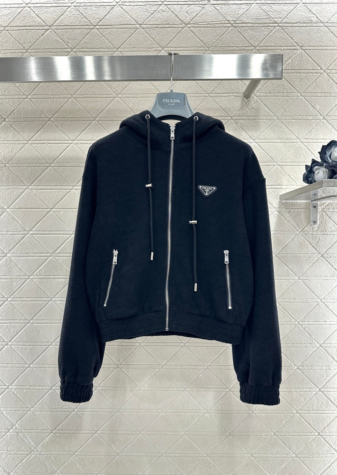 Hooded Drawstring Jacket and Pants Set
