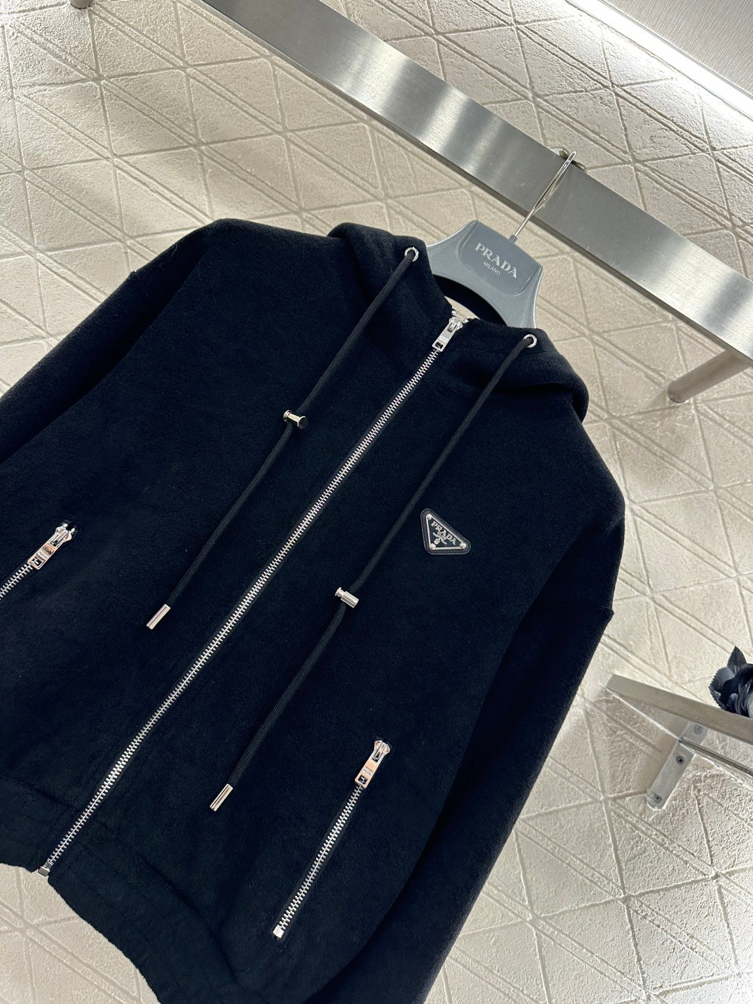 Hooded Drawstring Jacket and Pants Set