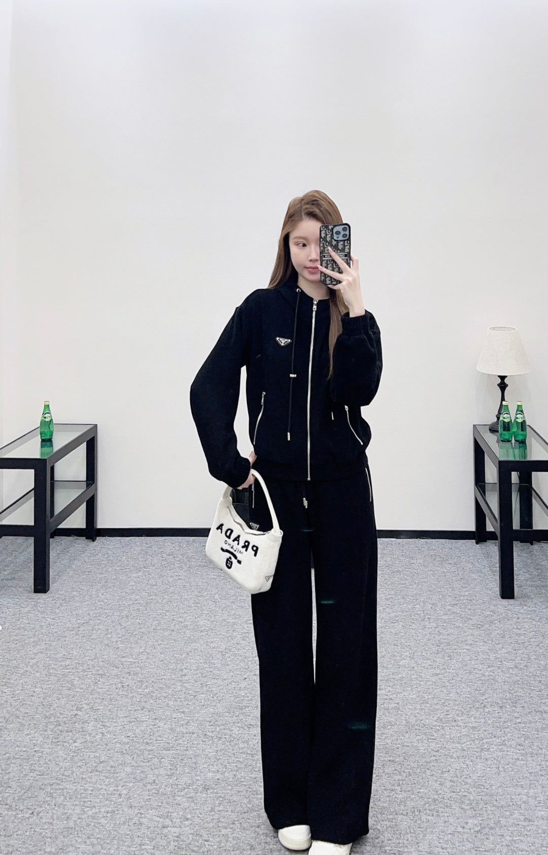 Hooded Drawstring Jacket and Pants Set