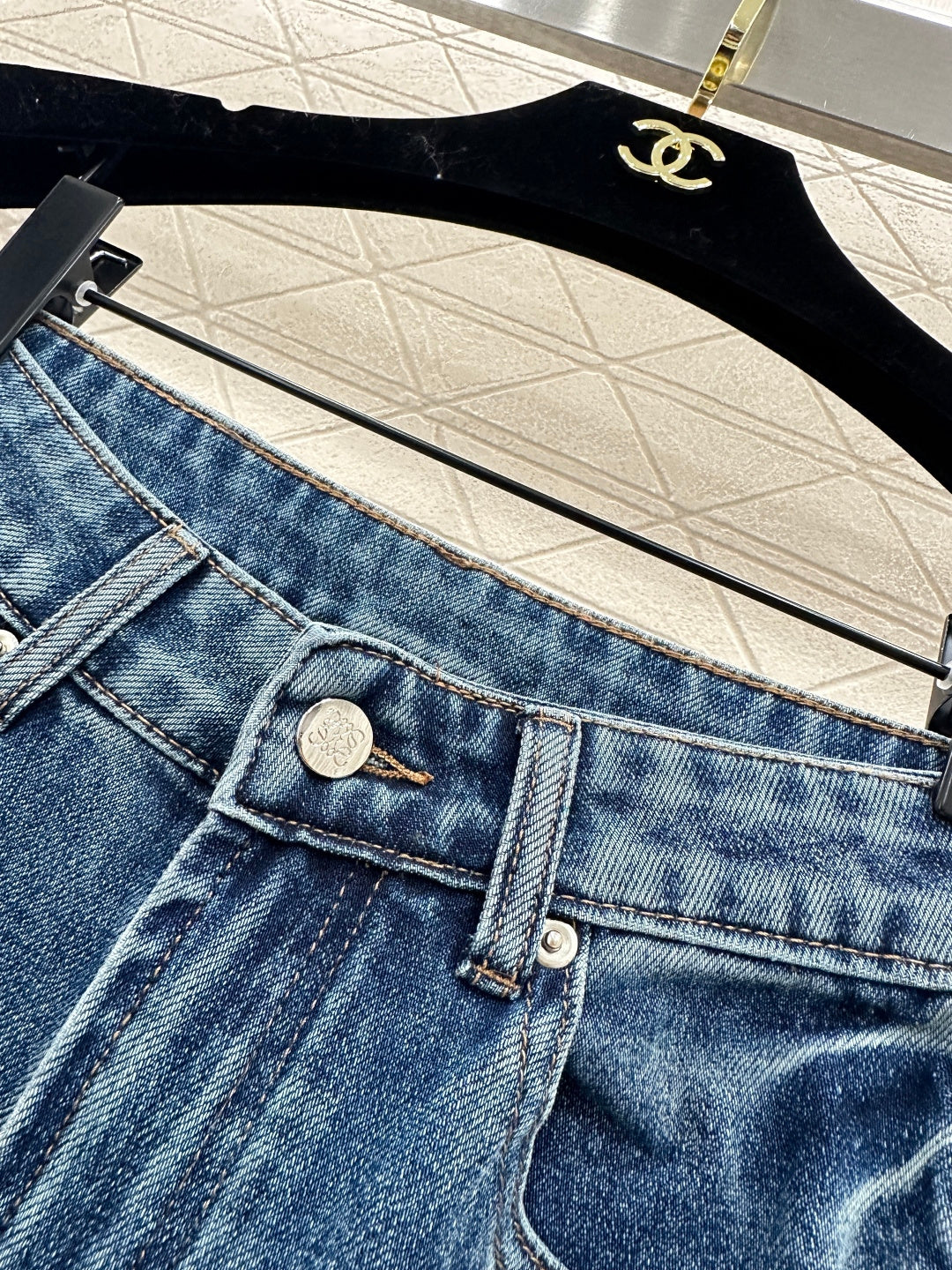 High-Waisted Distressed Straight-Leg Jeans