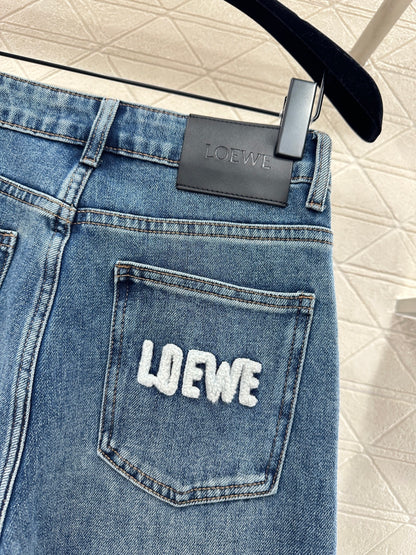 High-Waisted Distressed Straight-Leg Jeans