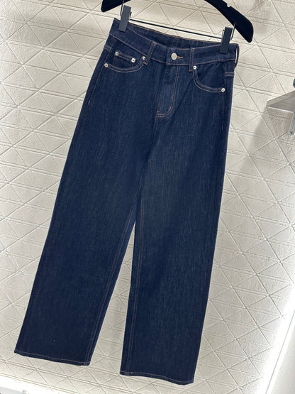 High-Waisted Distressed Straight-Leg Jeans