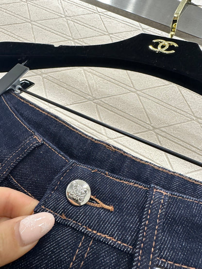 High-Waisted Distressed Straight-Leg Jeans