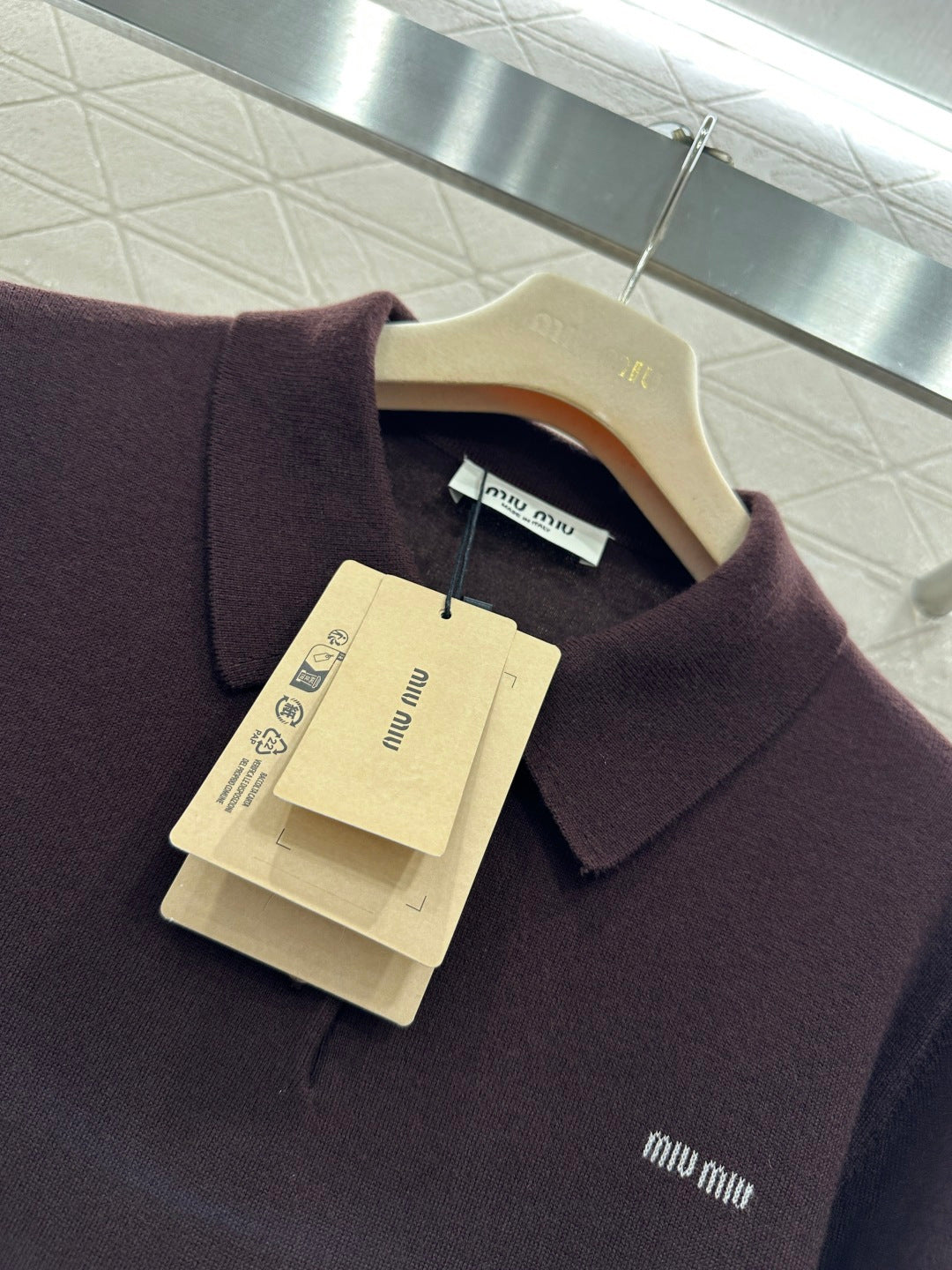 Knit Half-Open Collar Long Sleeve