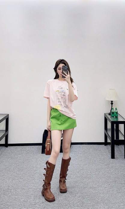 Round-Neck Printed Logo Short-Sleeve T-Shirt