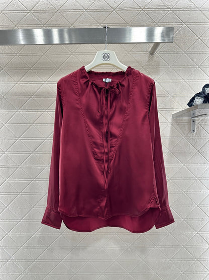 Satin Drawstring Shirt