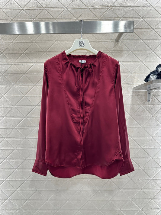 Satin Drawstring Shirt