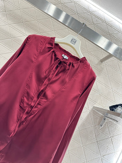Satin Drawstring Shirt