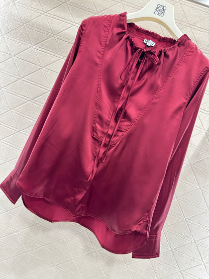 Satin Drawstring Shirt