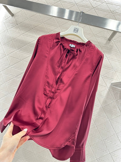 Satin Drawstring Shirt