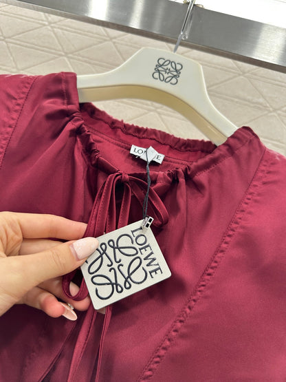 Satin Drawstring Shirt