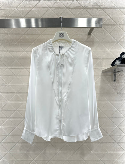 Satin Drawstring Shirt