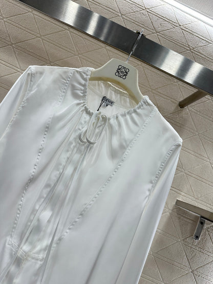 Satin Drawstring Shirt
