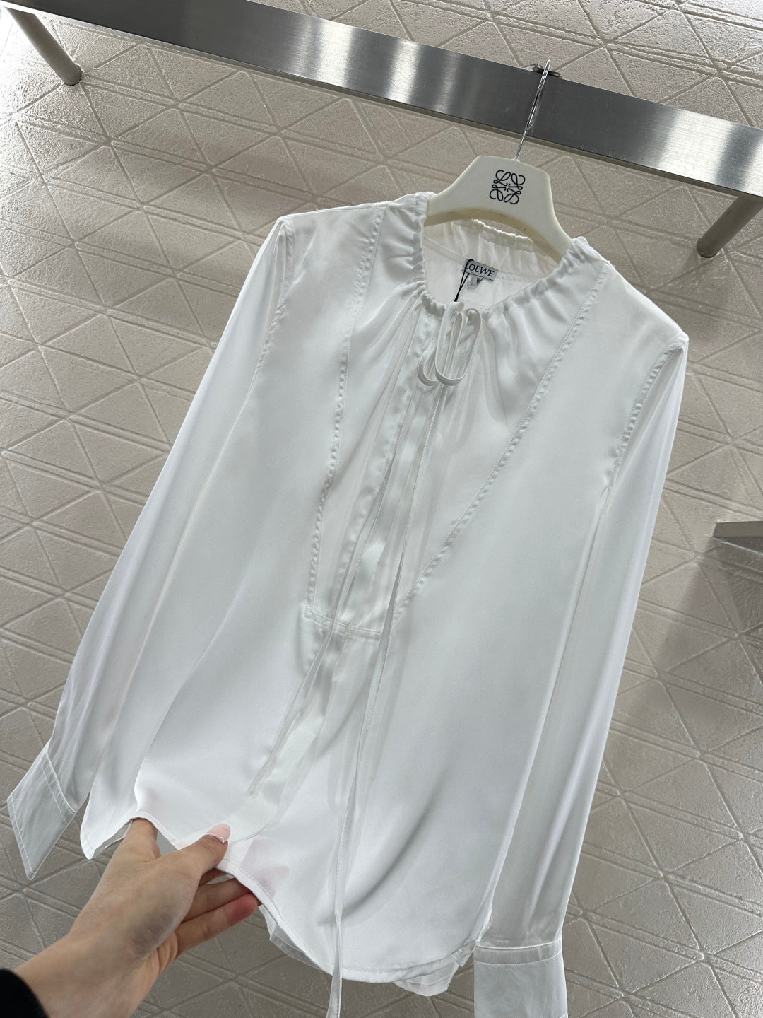 Satin Drawstring Shirt