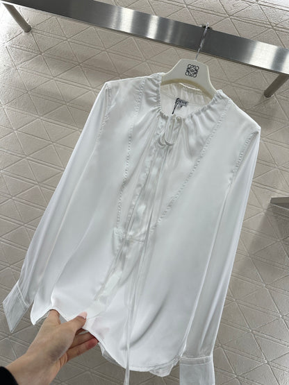 Satin Drawstring Shirt