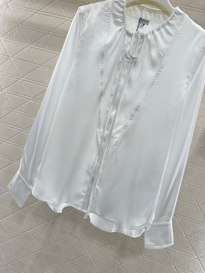 Satin Drawstring Shirt