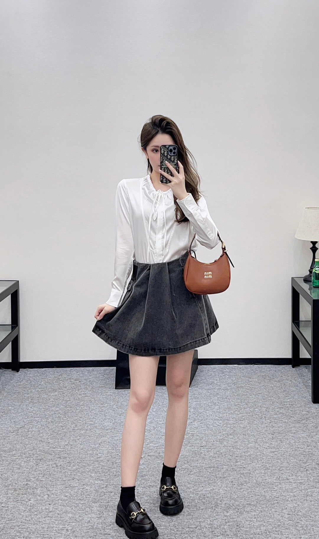 Satin Drawstring Shirt