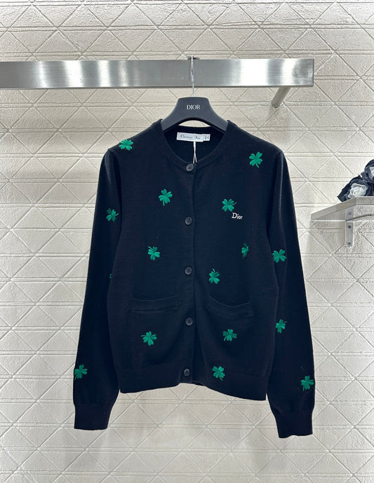 Embroidered Knit Cardigan