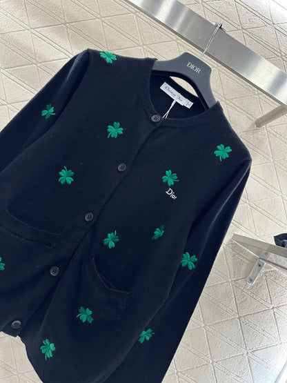 Embroidered Knit Cardigan