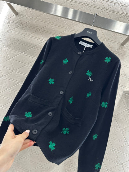 Embroidered Knit Cardigan