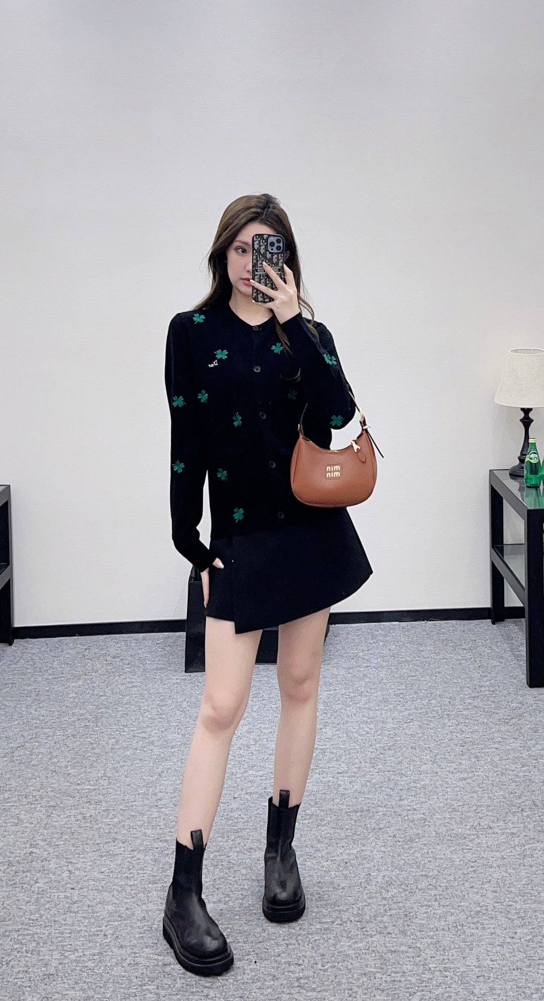 Embroidered Knit Cardigan