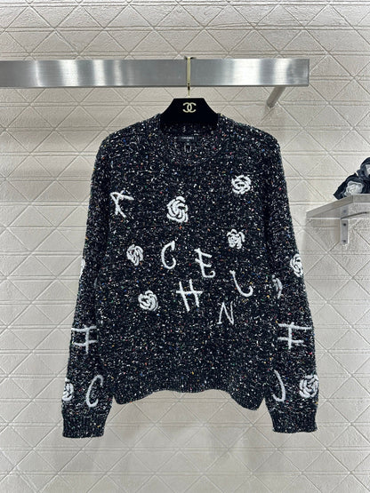 Embroidered Knit Sweater