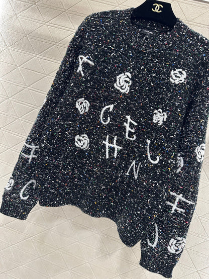 Embroidered Knit Sweater