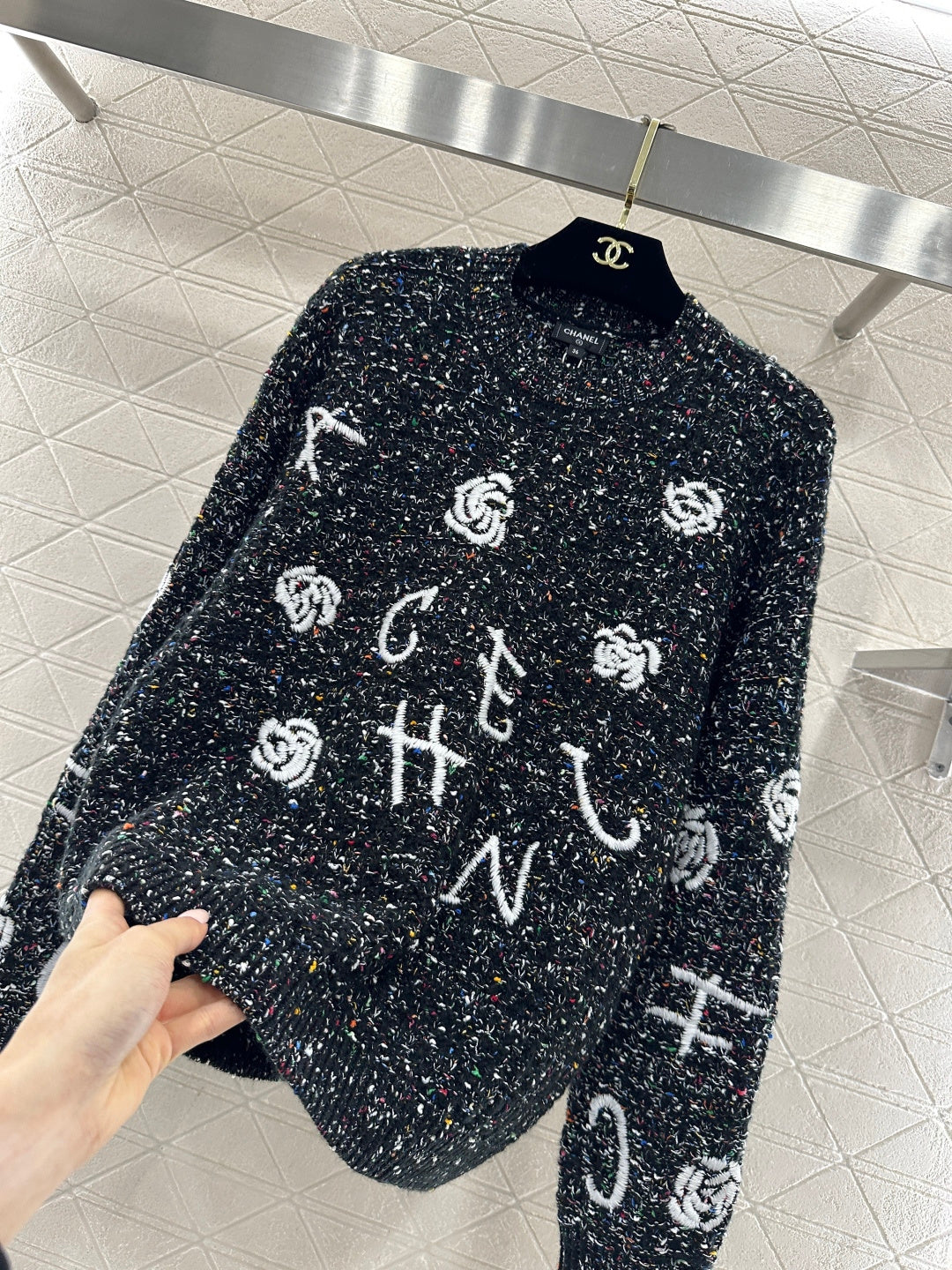 Embroidered Knit Sweater