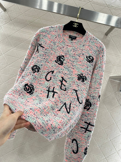 Embroidered Knit Sweater