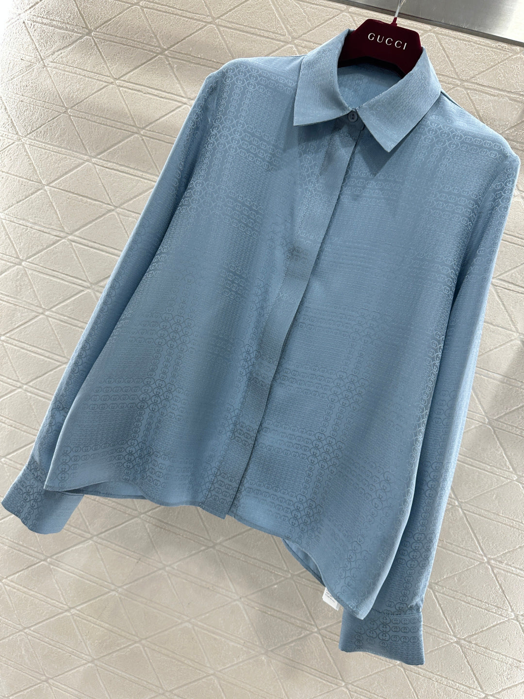 Jacquard Silk Blouse and Skirt Set