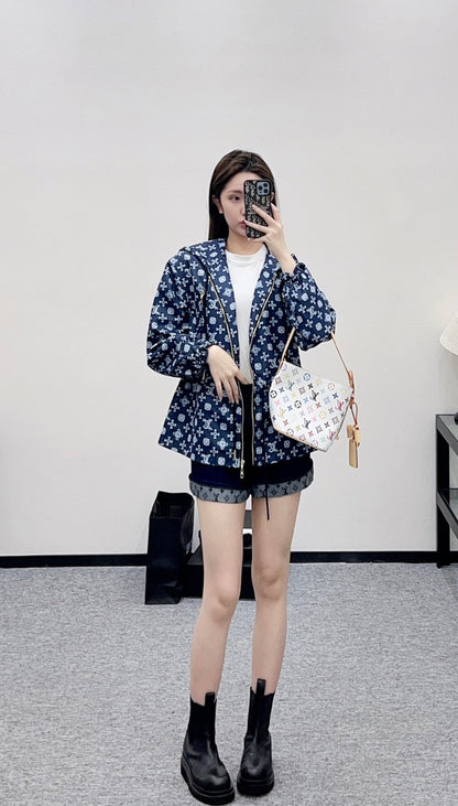 Hooded Drawstring Jacket