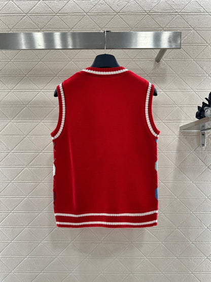 Embroidered Knit Vest