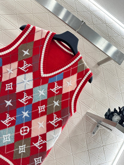 Embroidered Knit Vest