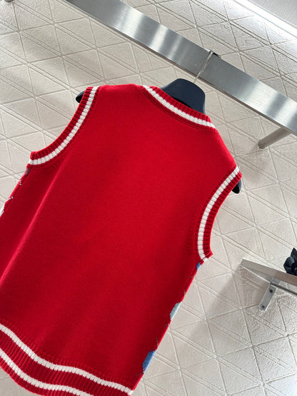 Embroidered Knit Vest