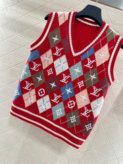 Embroidered Knit Vest