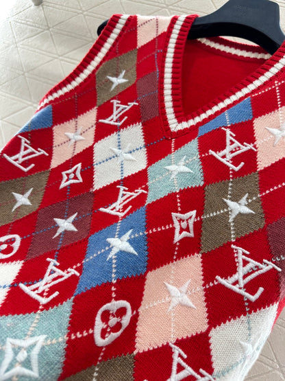 Embroidered Knit Vest