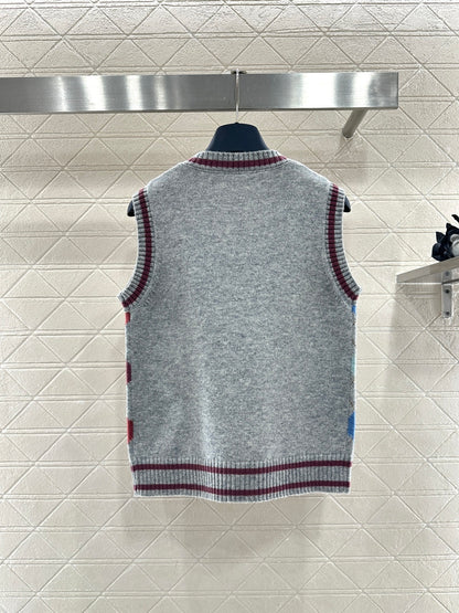 Embroidered Knit Vest