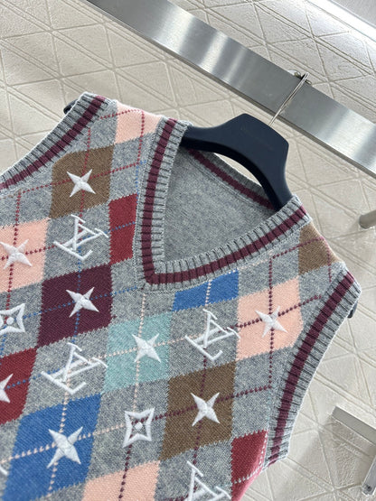 Embroidered Knit Vest