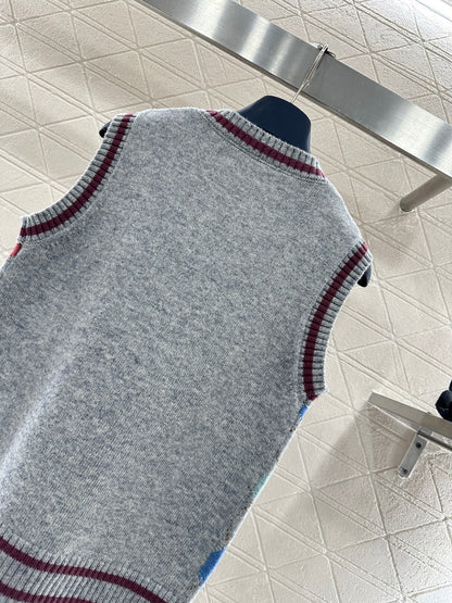 Embroidered Knit Vest