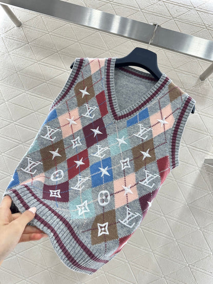 Embroidered Knit Vest