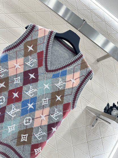 Embroidered Knit Vest