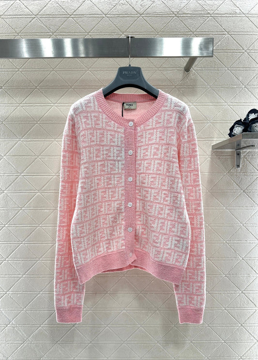 Jacquard Knit Cardigan