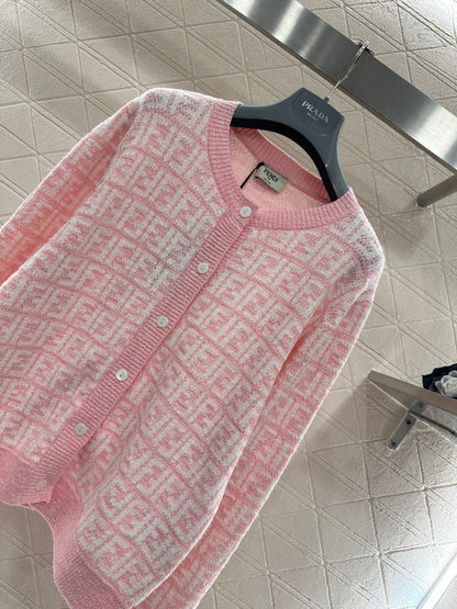Jacquard Knit Cardigan