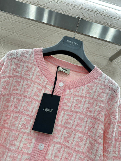 Jacquard Knit Cardigan