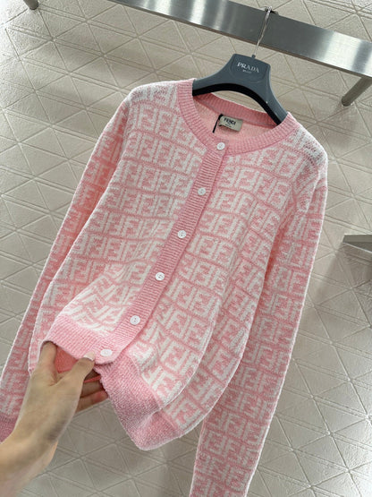 Jacquard Knit Cardigan