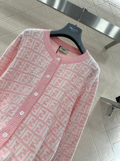 Jacquard Knit Cardigan