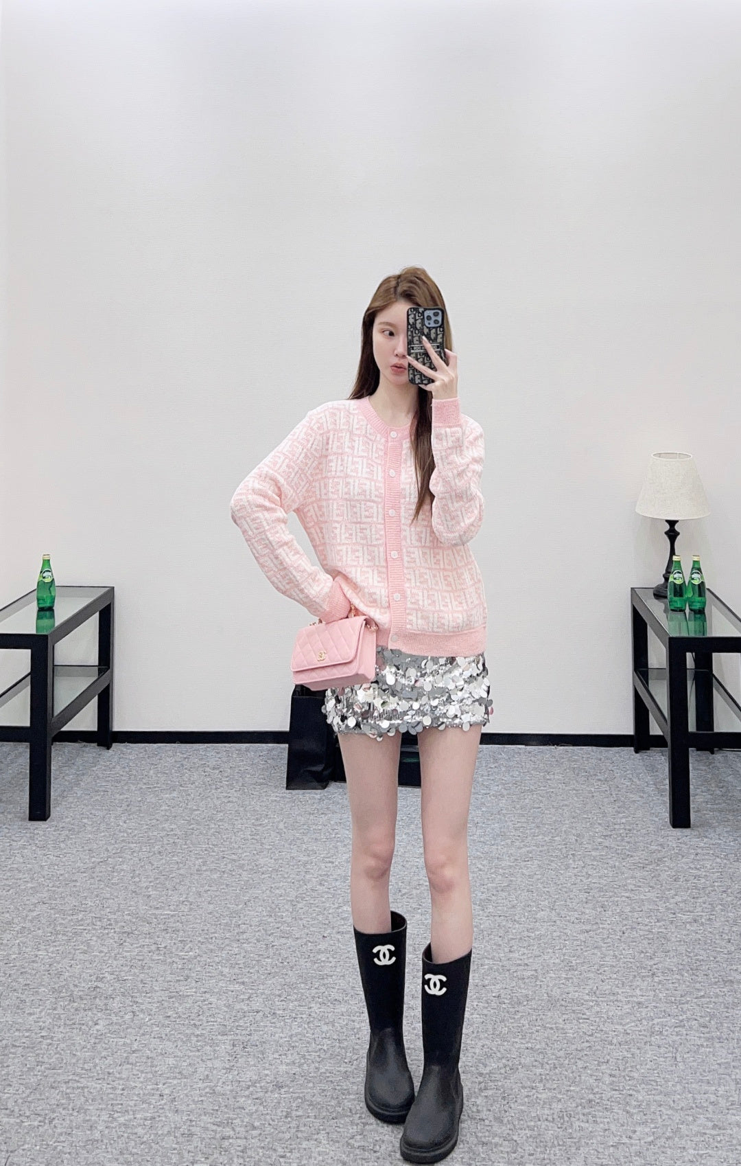 Jacquard Knit Cardigan