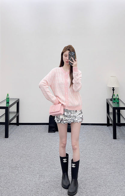 Jacquard Knit Cardigan